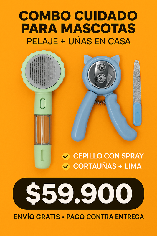 Combo Cuidado para Mascotas: Pelaje + Uñas en Casa